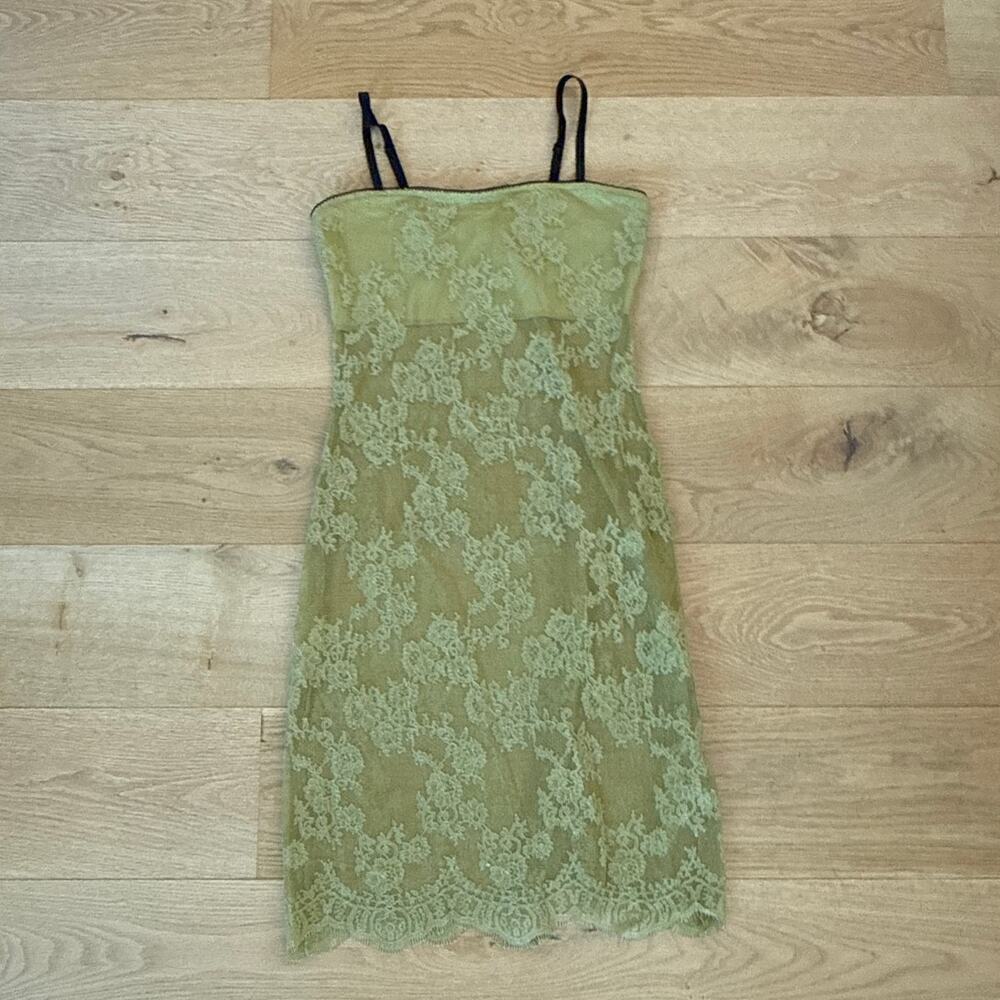 Motel Dress Lace Sleeveless Urian Size M Green Black